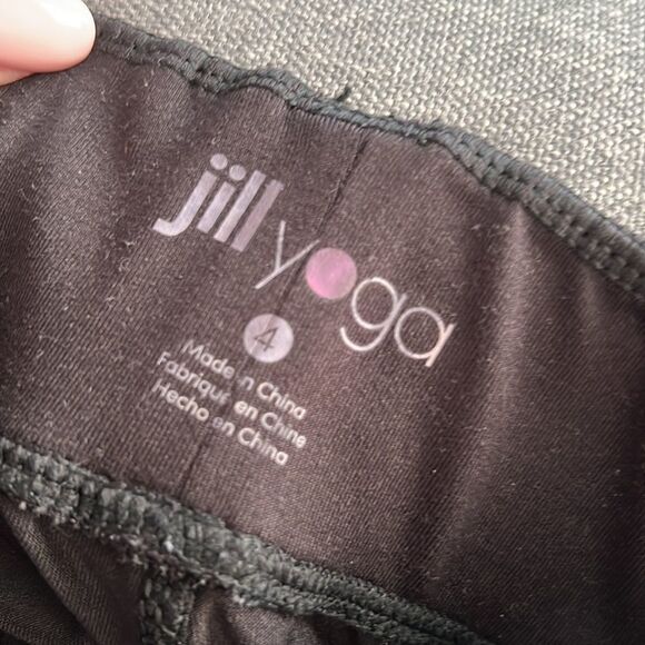 Jill Yoga black maroon glitter foil side stripe pants - Picture 4 of 4